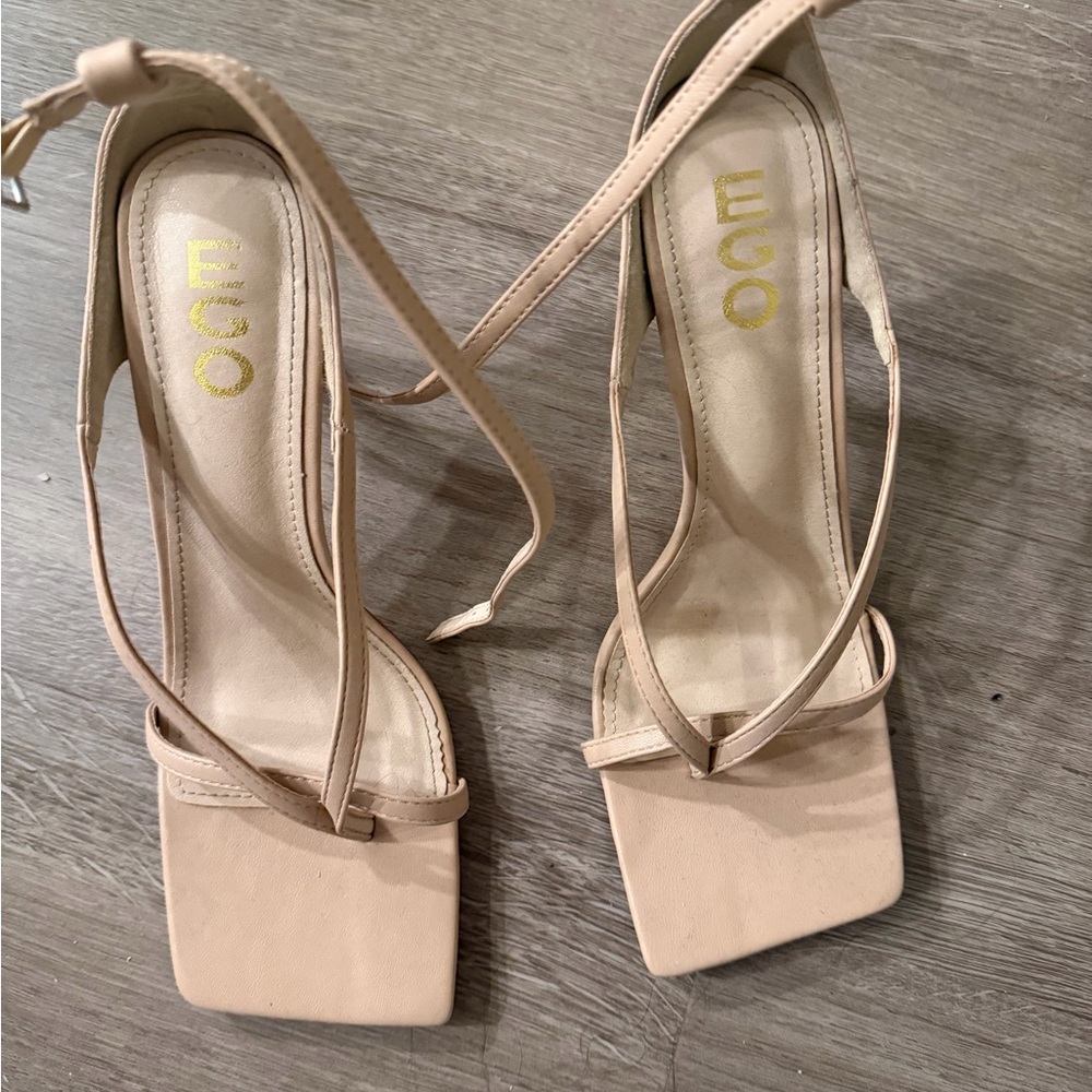 EGO Nude Strappy Heels